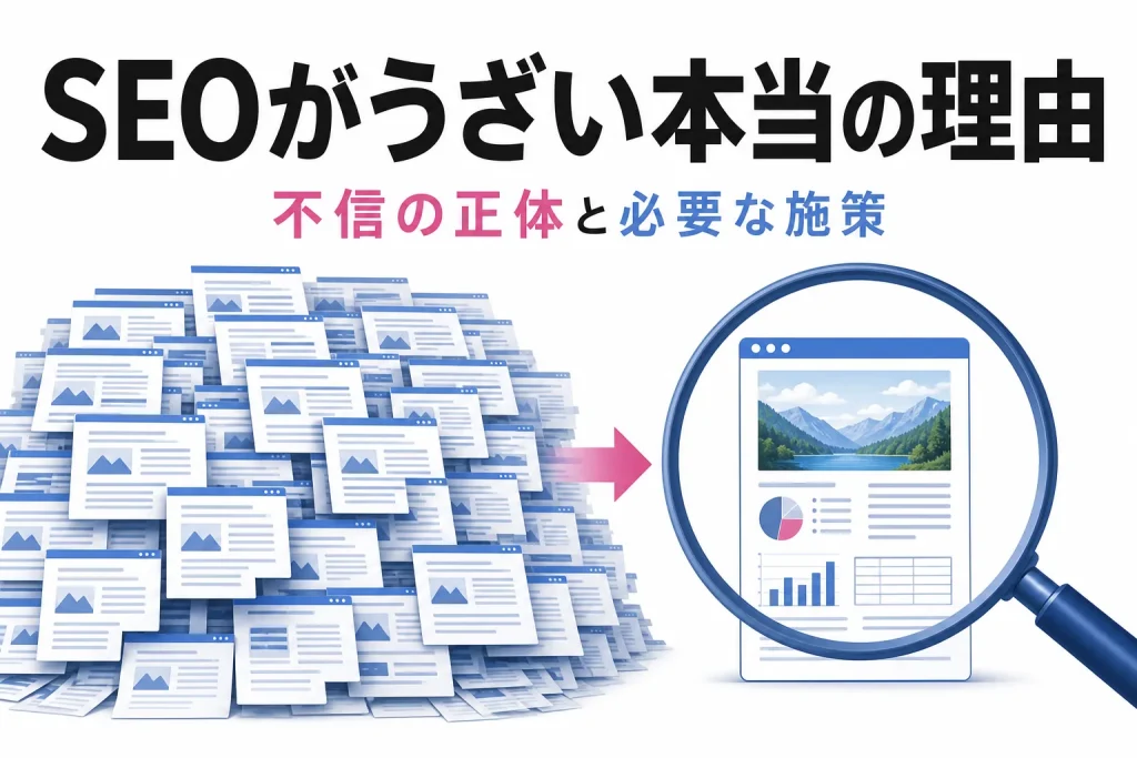SEOがうざいと感じるのはなぜ？不信の正体と解決策のサムネイル