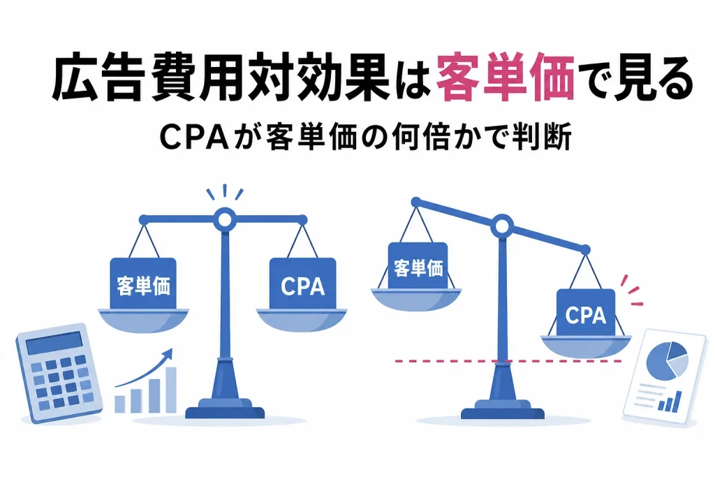 広告費用対効果の計算方法とは？客単価基準で見極める判断ラインのサムネイル